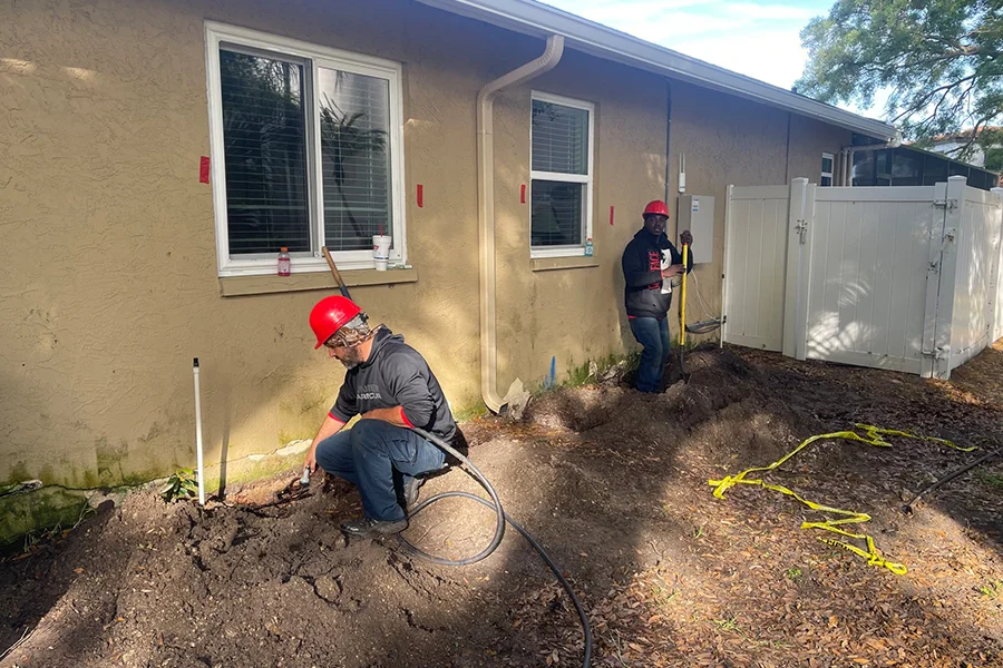 Steel Push Pier Installation in Largo, FL